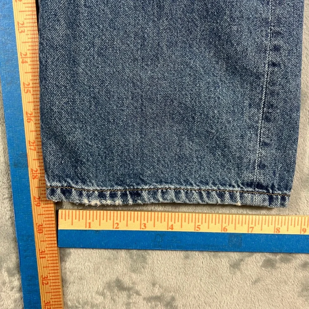 AEROPOSTALE Skater Jeans Womens 6R Blue Distressed Low Rise Wide Leg 90s Casual